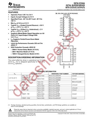 SN74LVC244APWRE4 datasheet  